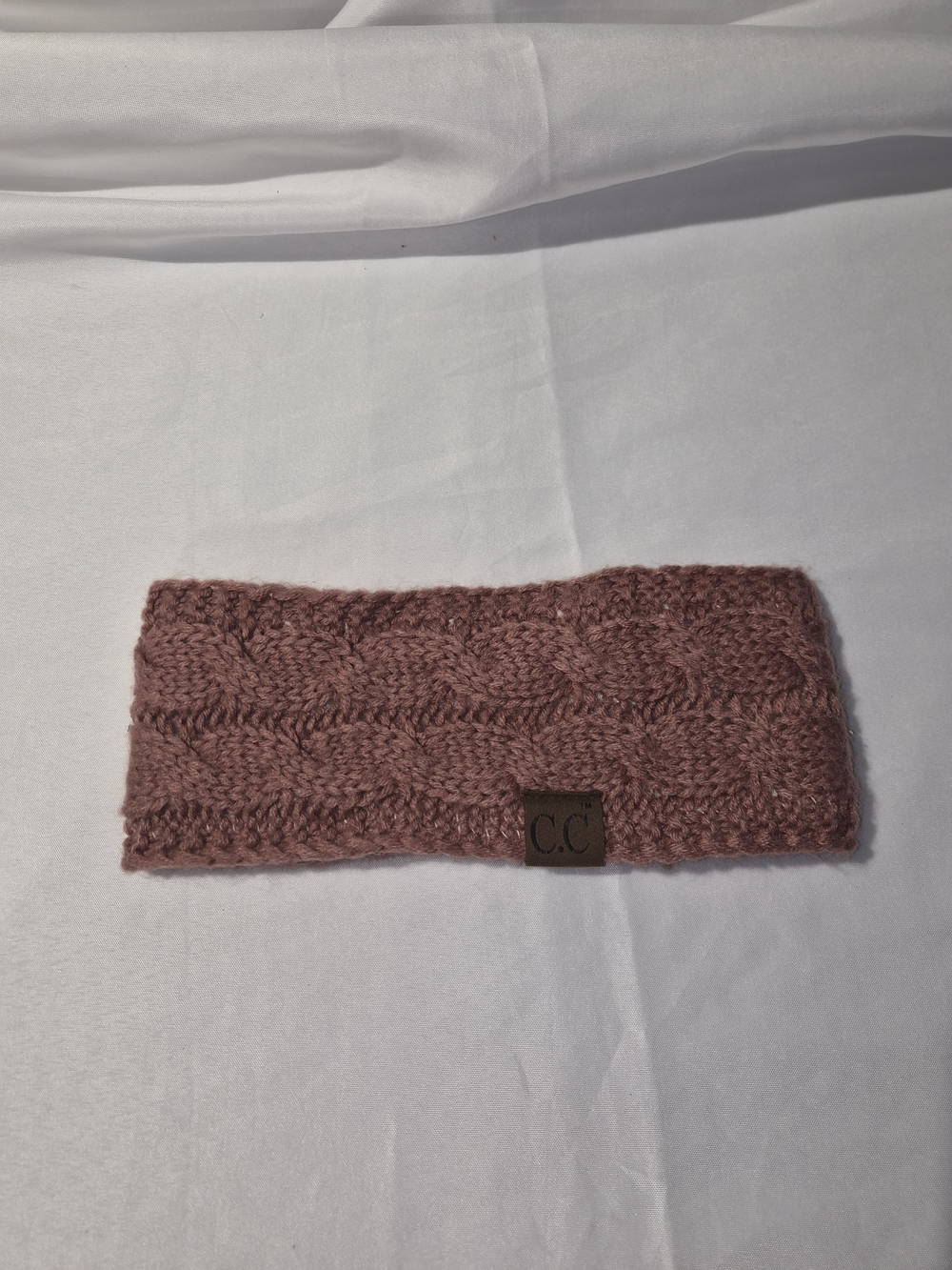 C.C Cable Knit Headband - Dusty Mauve
